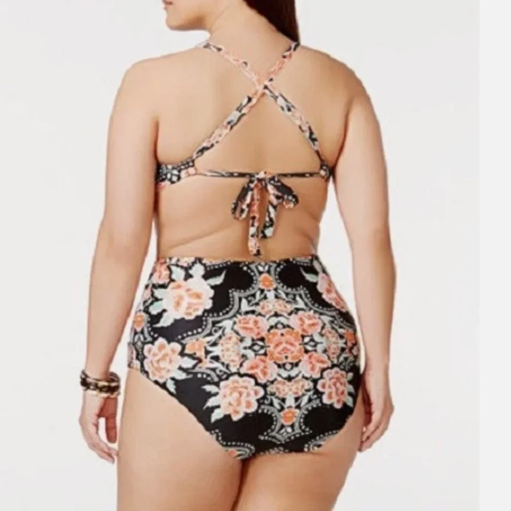 NWT BECCA Swimsuit Bikini 2 pc set Plus Size 2X (20-22) High Waist